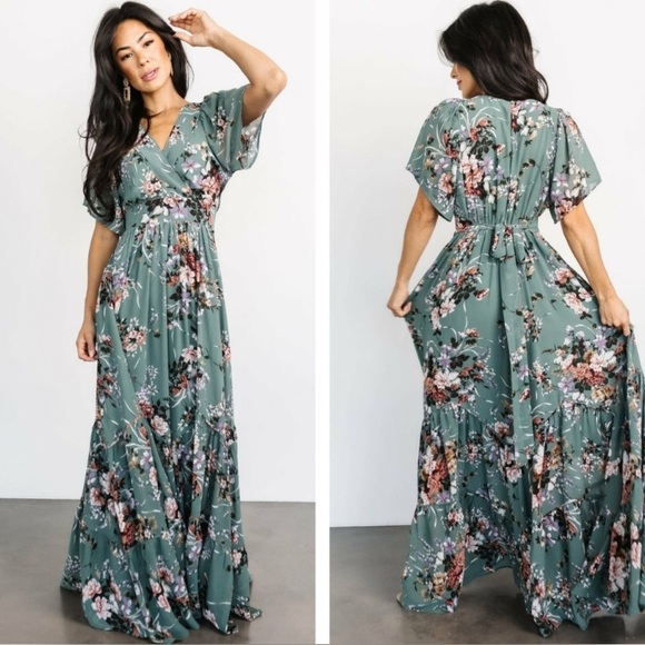 Baltic Born Dresses & Skirts - Baltic Born Katherine Maxi Dress Floral Short Sleeve NWT